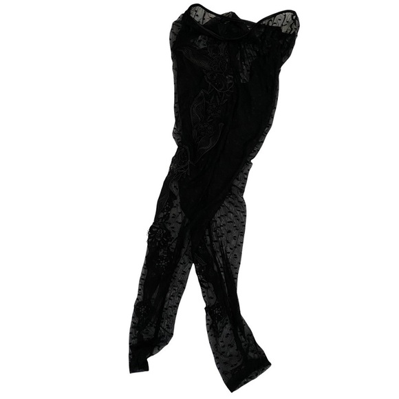 Urban Outfitters Staring at Stars Embroidered Mesh Legging Black Med NWT - Picture 1 of 8